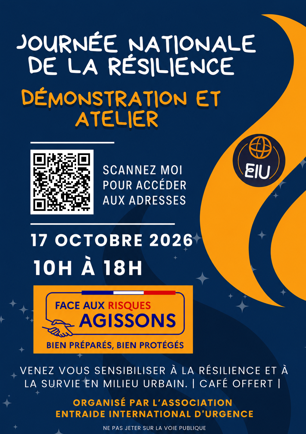 Affiche Journée nationale de la résilience EIU le 17 octobre 2026